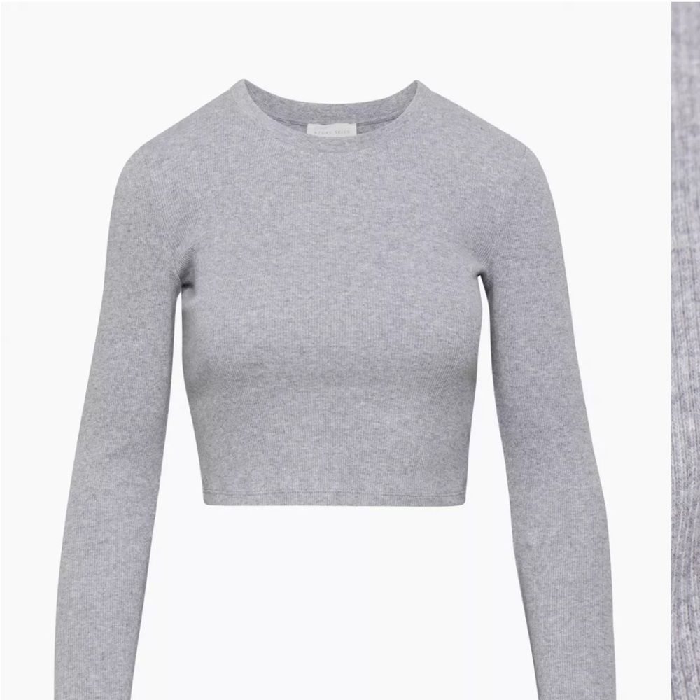 Aritzia ribbed cropped longsleeve
